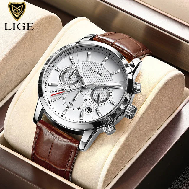 LIGE Luxury Men's Watch +BOX