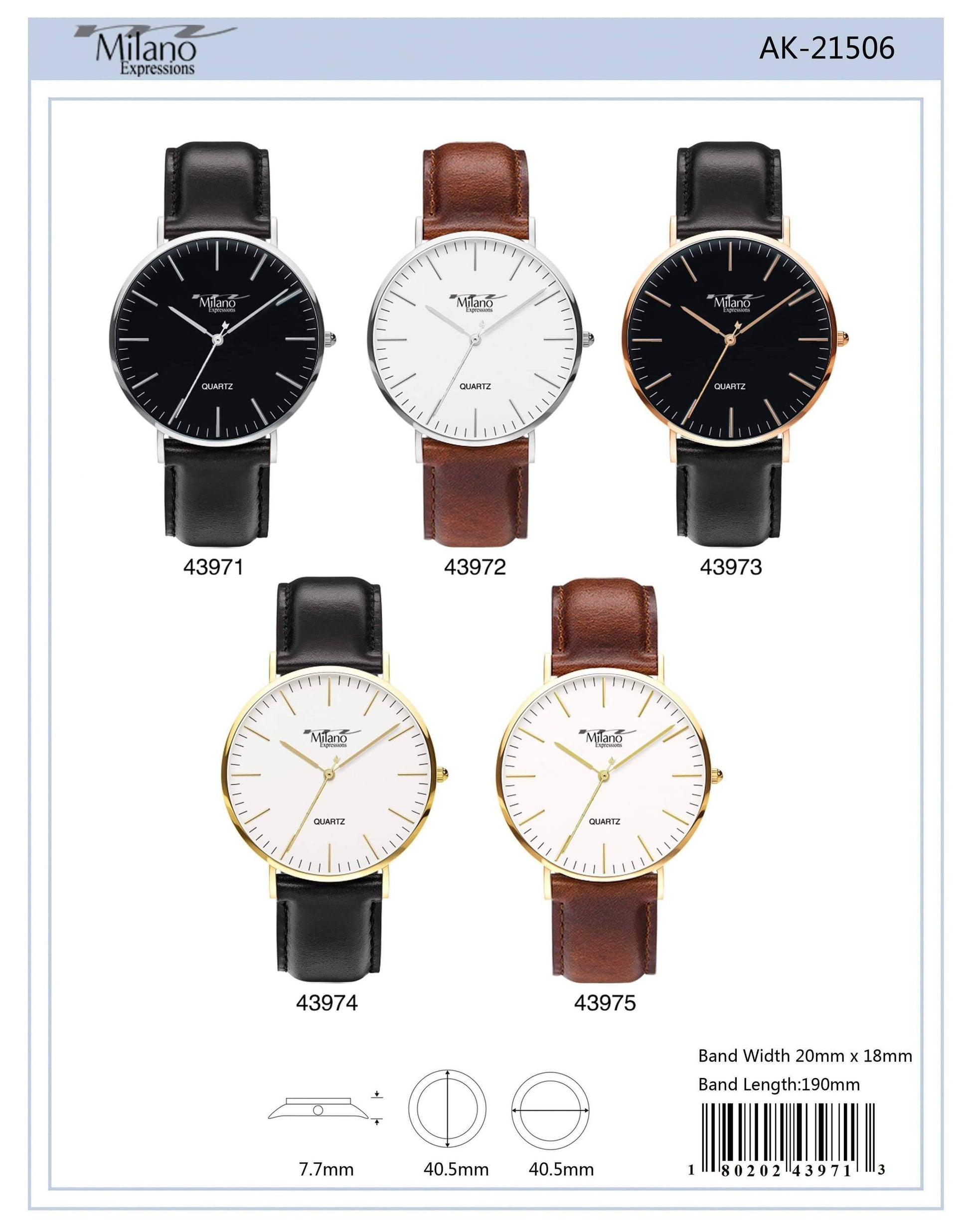 4397 - Vegan Leather Band Watch