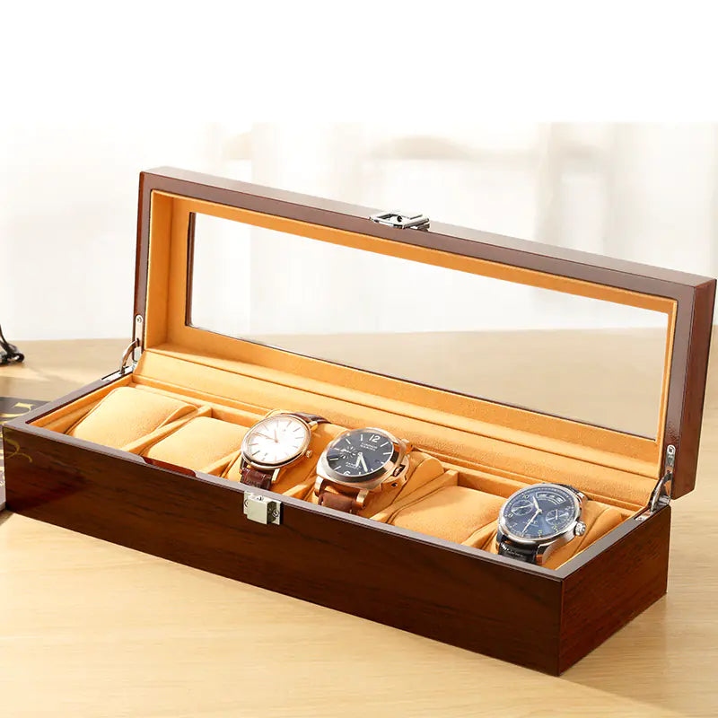 Wooden Watch Box with Display for Jewelry and Bracelets