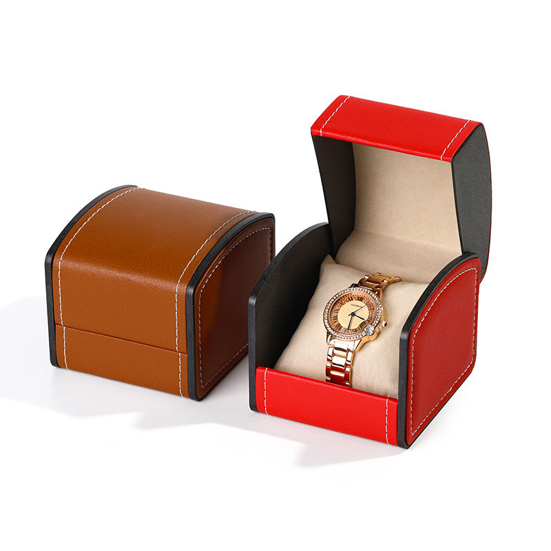 Luxury Leather Single Watch Gift Box – Cushioned Display Case