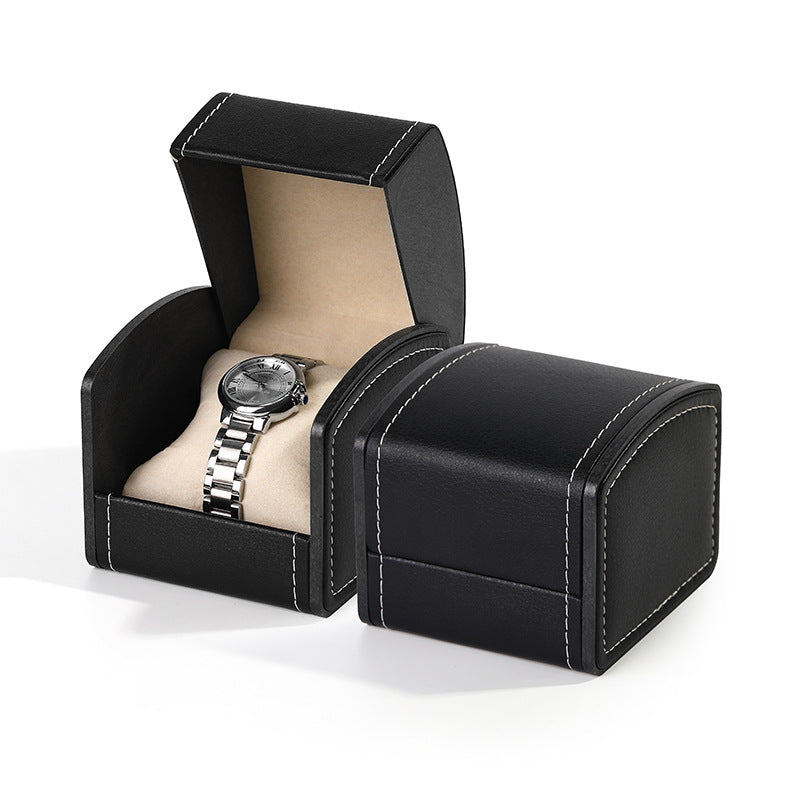 Luxury Leather Single Watch Gift Box – Cushioned Display Case