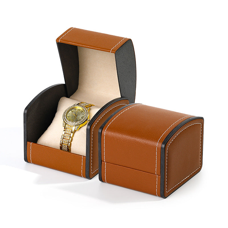 Luxury Leather Single Watch Gift Box – Cushioned Display Case