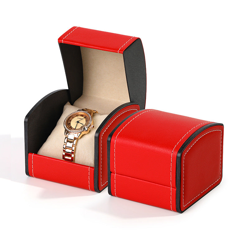 Luxury Leather Single Watch Gift Box – Cushioned Display Case