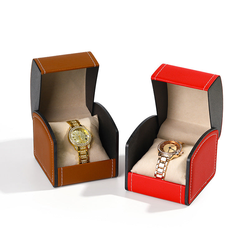 Luxury Leather Single Watch Gift Box – Cushioned Display Case