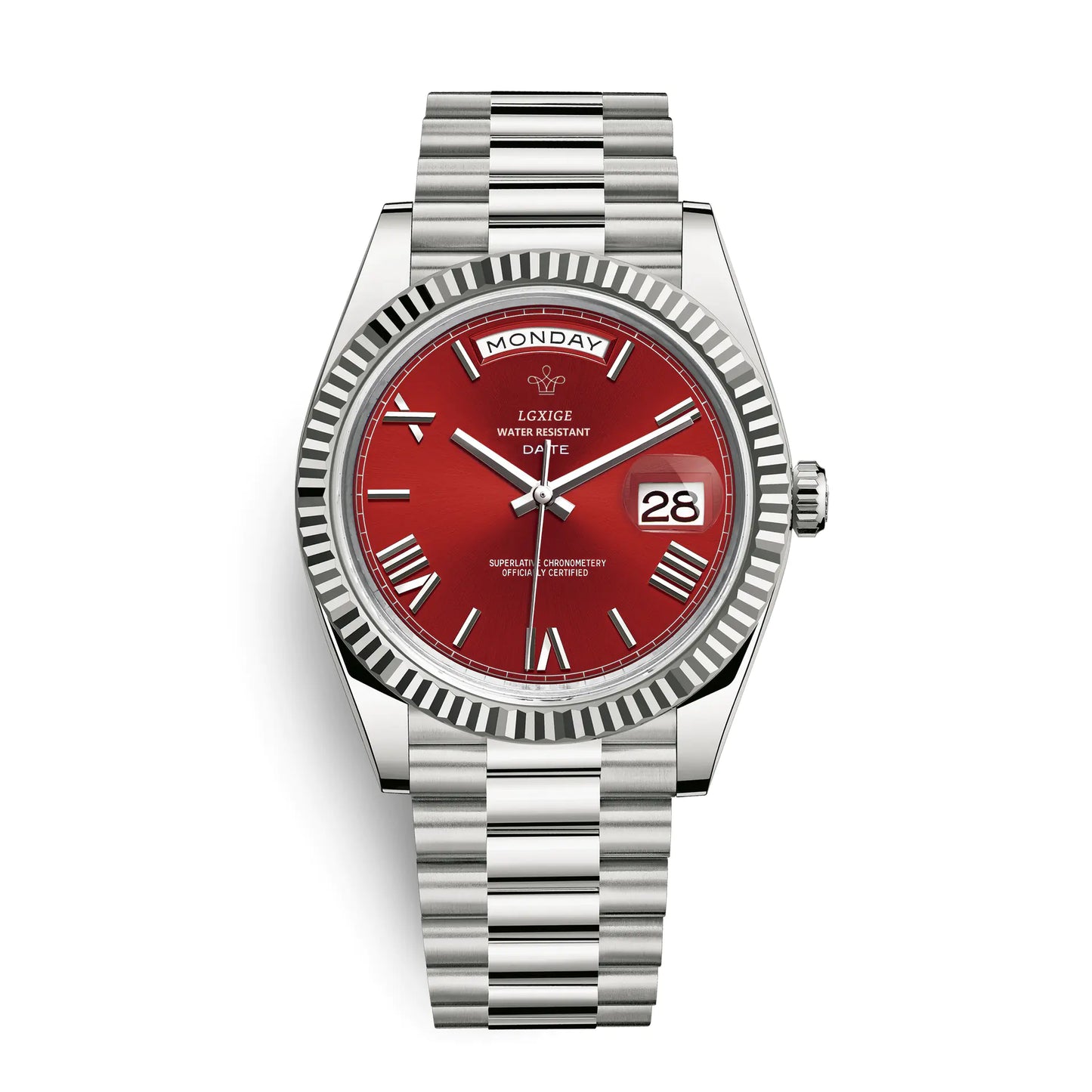 Lgxige Day-Date Style Quartz Watch – Men’s Luxury Homage Timepiece