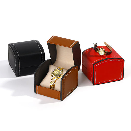 Luxury Leather Single Watch Gift Box – Cushioned Display Case
